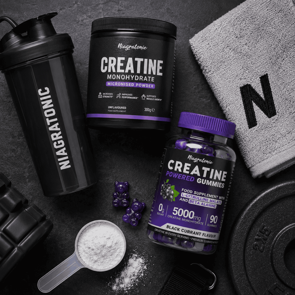 Creatine gummies compared with powder for convenience and portability