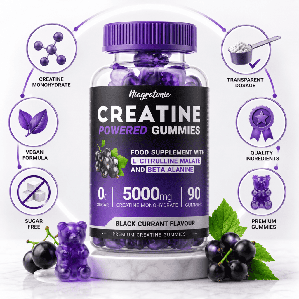 Checklist showing features of high quality creatine gummies