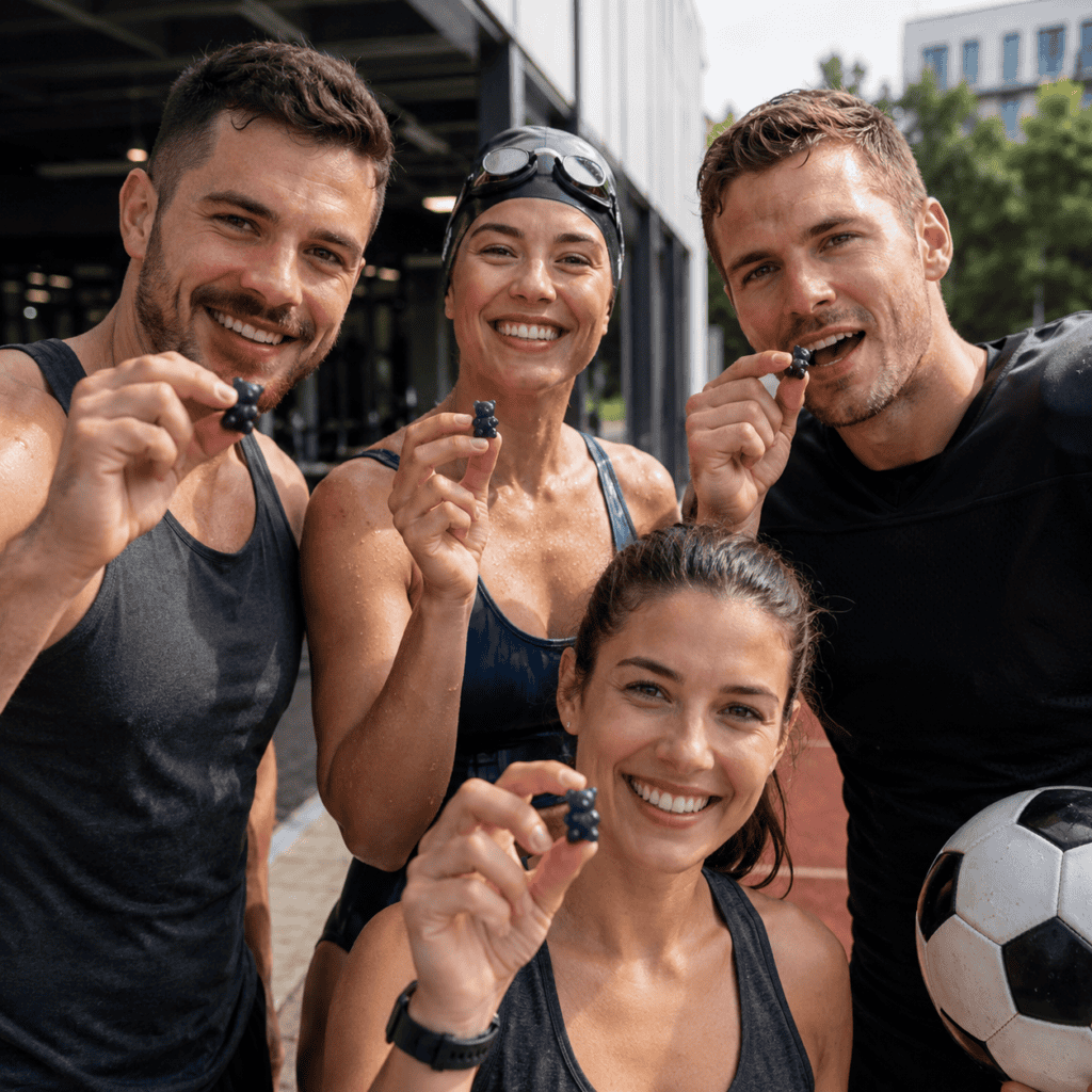 Different types of people using creatine gummies
